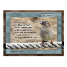 Homme de carte postale de Dieu NIV