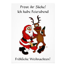 Homme de Noël avec l'élan - Prost lui sacs ! Invitations