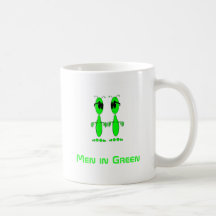 Hommes en vert tasses