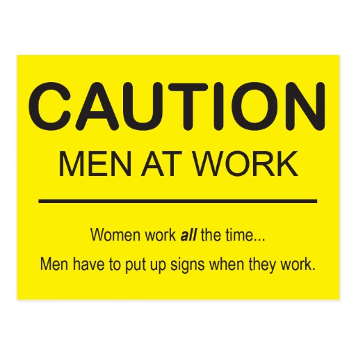 Hommes humoristiques à la carte postale de travail