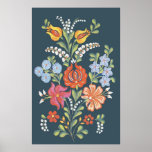 Hongaarse bloemen afdruk