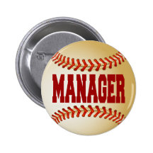 Honkbal met de Tekst van de Manager Buttons