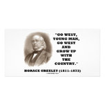 Horace Greeley vont le jeune homme occidental vont Photocarte Personnalisée
