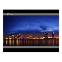 Horizon de Miami au panorama de nuit - carte posta