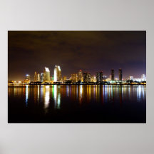 Horizon de nuit de San Diego Posters