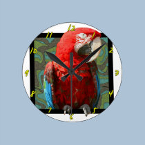 Horloge d'art d'ara de Greenwing horloges murales