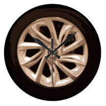 Horloge fraîche d'enjoliveur de roue de voiture horloges murales