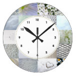 Horloge murale blanche de collage de photographie 