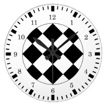 Horloge murale de emballage blanche noire de thème