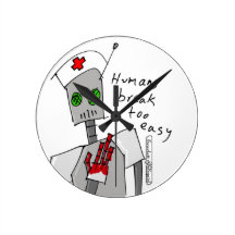 Horloge murale de robot d'infirmière