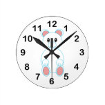 Horloge murale d'ours blanc