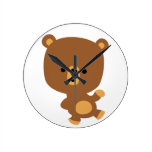 Horloge murale mignonne d'ours de "bon Vibe" de ba horloges murales
