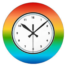 Horloge murale multicolore d'arc-en-ciel