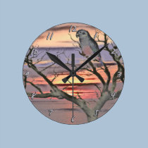 Horloge sombre d'art de Pionus horloges murales