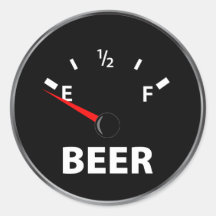 Hors de la jauge de carburant de bière adhésifs ronds