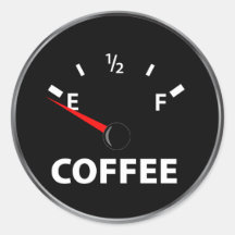 Hors de la jauge de carburant de café adhésif rond