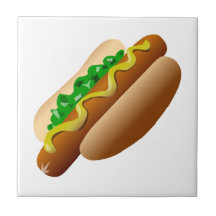 Hotdog Keramisch Tegeltje