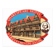 Hôtel de Shakespeare, Stratford sur l'étiquette de Carte Postale