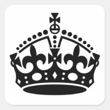 Houd de Kalme Sjabloon van de Kroon Sticker