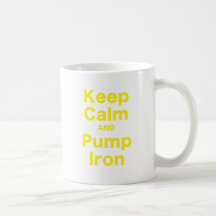Houd het Kalme en Ijzer van de Pomp Koffie Mok
