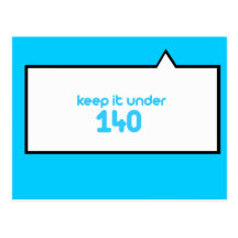 Houd het onder 140 wenskaart