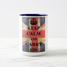 Houd Kalm dragen Britse Vlag Mok