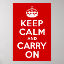 Houd Kalm en draag Druk Posters