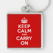 Houd Kalm en draag Keychain Sleutel Hangers