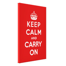 houd kalm en draag Origineel Gallerij Wrapped Canvas