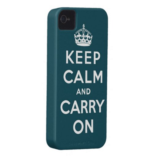 houd kalm en draag Origineel iPhone 4 Case-Mate Hoesje