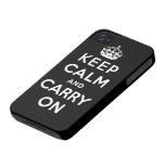 houd kalm en draag Origineel Case-Mate iPhone 4 Hoesjes