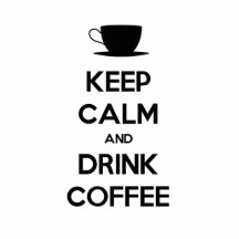 Houd Kalm en drink Koffie Foto Beeldjes
