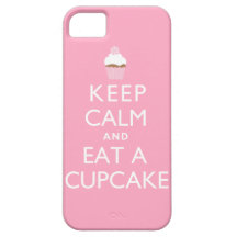 Houd Kalm en eet een {roze} Cupcake iPhone 5 Case-Mate Hoesjes