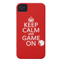 Houd Kalm en Spel - dobbel - alle kleuren iPhone 4 Covers