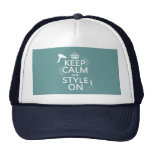 Houd Kalm en Stijl (om het even welke achtergrondk Trucker Pet
