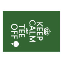 Houd Kalm en T-shirt weg - de cadeaus van het Golf Visitekaart Sjablonen