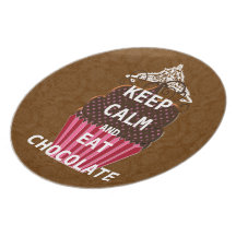 HOUD KALM ETEN het Bord van de CHOCOLADE
