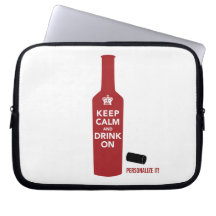 Houd Kalme Drank op de Minnaar van de Wijn Laptop Sleeve Hoesjes