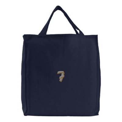 Houten Alfabet 7 Geborduurde Tas