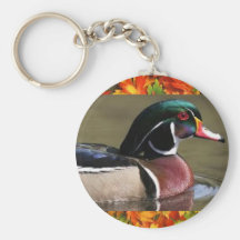 houten eendsleutelring sleutelhanger
