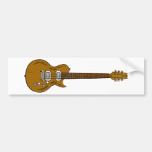 Houten Gitaar Bumperstickers