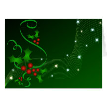 Houx de Noël - carte