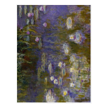 Huile 1914-1917 de technique de nénuphars de Claud Carte Postale