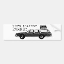 HUISDIEREN TEGEN ROMNEY bumpersticker