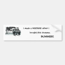 hummer bummer bumpersticker
