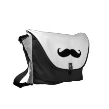 Humour blanc noir de moustache sacoches