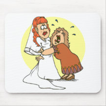 Humour de mariage de jeune mariée tapis de souris