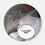 Humour orange de chat tigré aimants pour réfrigérateur