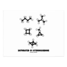 Hydrocarbures C4 saturés (molécules chimiques) Cartes Postales