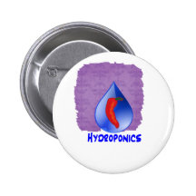 Hydroponicse bleu des textes de baisse bleue de pi badge avec épingle
